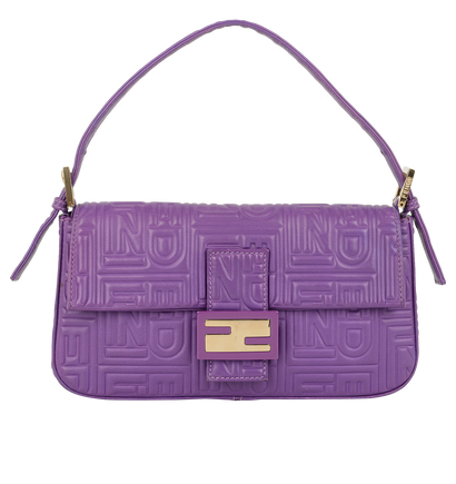 Medium Logo Embossed Baguette, front view